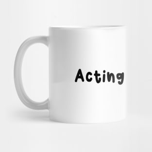 Acting Kinda Sus Black Mug